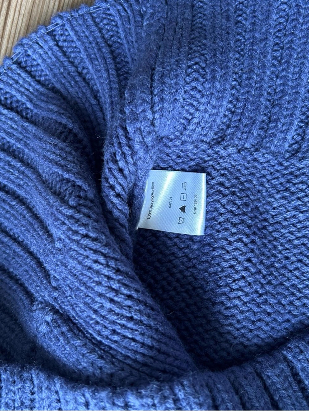 VENUS Lavender Blue Cable Cowl Sweater Dress - Picture 5 of 6